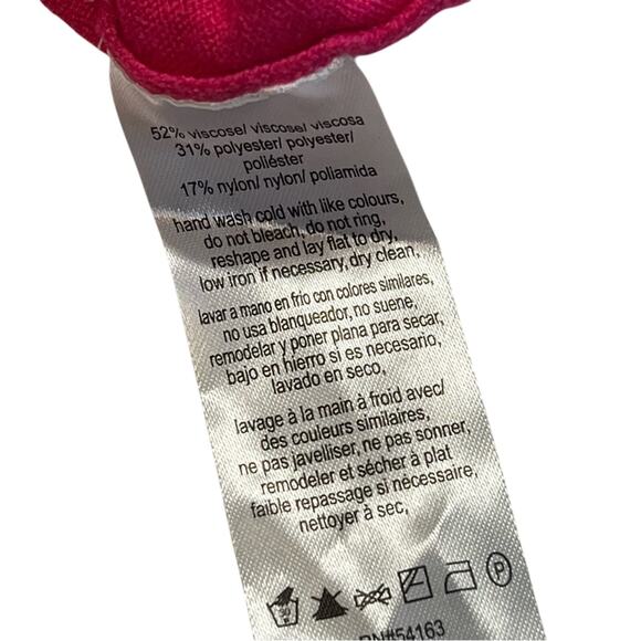 SALE!! Calvin Klein Hot Pink Knit Sweater w/ Signature Patch, Size Small, NWT! - Picture 4 of 4